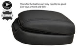 BLACK STITCH ARMREST LID & LOWER REAL LEATHER COVERS FITS HYUNDAI SONATA 02-05