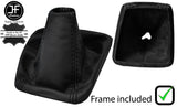 BLACK STITCH LEATHER MANUAL GEAR GAITER+PLASTIC FRAME FITS SKODA YETI 2009-2017