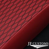 UV PRINTED RED TOP-GRAIN LEATHER ARMREST COVER FOR BMW 3 SERIES E36 91-99 UV1