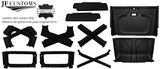 BLACK STITCH LEATHER COVERS FOR DEFENDER 90 83-06 INTERIOR RE UPHOLSTERY TOP KIT