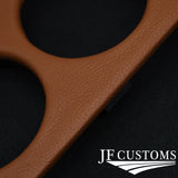 TAN LEATHER CENTER CONSOLE CUP HOLDER COVER FITS MAZDA MX5 MK1 CUSTOM NEW