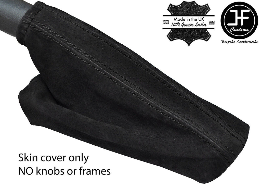 BLACK STITCHING SUEDE HANDBRAKE GAITER FITS PEUGEOT 508 2011-2017 CUSTOM NEW
