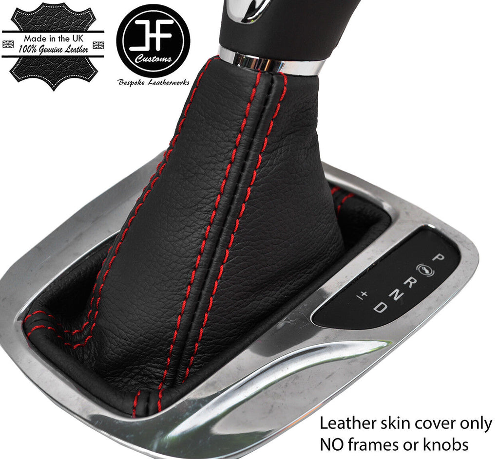 RED STITCH LEATHER AUTOMATIC GEAR GAITER FOR VAUXHALL OPEL ASTRA K MK7 16-18