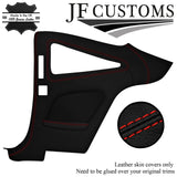 RED STITCH ITALIAN 2X REAR QUARTER DOOR PANEL COVERS FOR JAGUAR XK8 X100 96-04