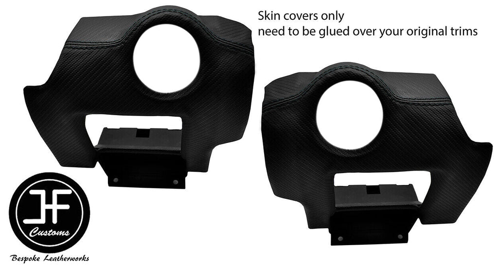 BLACK STITCH 2X SIDE VENT PANEL CARBON VINYL COVERS FOR LOTUS ELISE S2 07-13