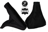 BLACK LEATHER FITS VAUXHALL OPEL CORSA B 1993-2000 GEAR HANDBRAKE GAITER