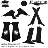 BROWN STITCH ITALIAN LEATHER PILLAR KIT COVERS FOR BMW 5 SERIES F10 F11 10-16