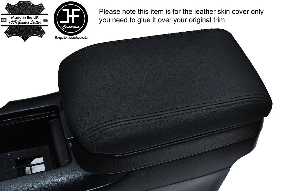 BLACK STITCH LEATHER ARMREST COVER FITS HONDA PRELUDE MK5 GENERATION 5 97-01