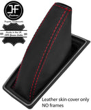 RED STITCHING TOP GRAIN BLACK REAL LEATHER FITS FORD CAPRI MK2 MK3 1974-1987
