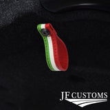 ITALIAN FLAG LEATHER TAILGATE BOOT PULL STRAP HANDLE FITS FIAT 500 ABARTH 07-16
