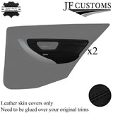 BLACK STITCH 2X REAR DOOR CARD TRIM + ARMREST COVER FOR BMW F30 11-18 SALOON