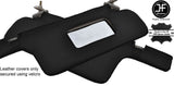 BLACK STITCH FITS AUDI 80 B3 1986-1991 2X SUN VISORS COVERS REAL LEATHER