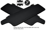 BLACK STITCH 2X SUN VISORS LEATHER COVERS FITS VW LT35 LT 35 VAN 96-06