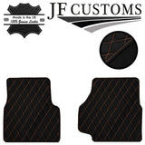 BEIGE DIAMOND STITCH VINYL 2X TAILORED FLOOR MAT CARPETS FOR DEFENDER 90 110