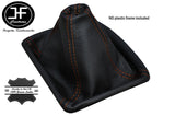 ORANGE STITCH FITS SKODA OCTAVIA MK1 1996-2004 LEATHER STICK GEAR GAITER