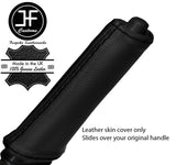 BLACK STICH LEATHER HANDBRAKE HANDLE COVER FOR FORD MONDEO MK1 MK2 93-00 STYLE2