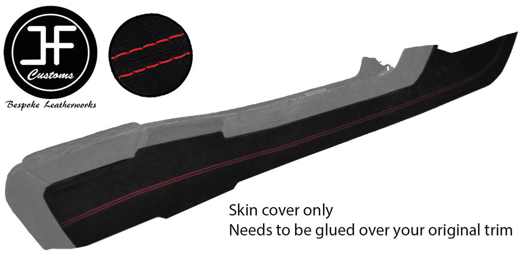 RED STITCH 2X CENTER CONSOLE SIDE TRIM SUEDE COVERS FITS CAMARO 2010-2015