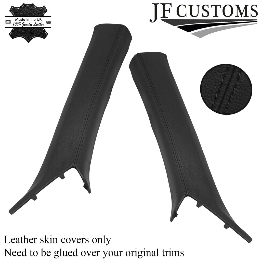FOR CHEVROLET CAMARO 2016-2020 BLACK LEATHER 2X A PILLAR COVER CUSTOM NEW