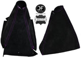PURPLE STITCH FOR NISSAN SKYLINE R33 GTS GTR GTST 1993-1998 SUEDE GEAR HANDBRAKE