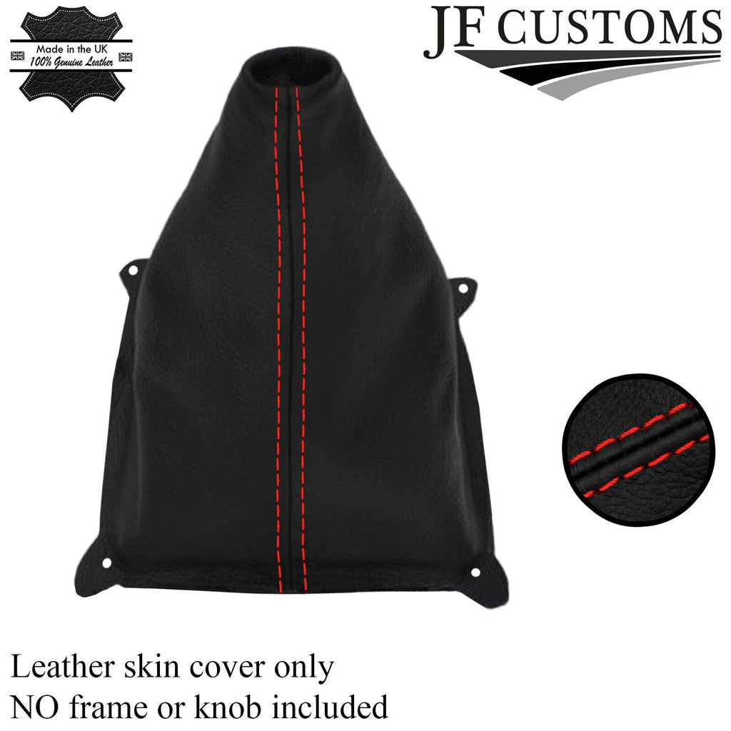 FITS FORD FIESTA MK7 08+ GEAR GAITER red stitching CUSTOM NEW MADE IN UK