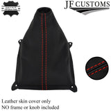 FITS FORD FIESTA MK7 08+ GEAR GAITER red stitching CUSTOM NEW MADE IN UK