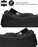 RED  STITCH 2X CENTER CONSOLE SIDE TRIM LEATHER COVERS FOR LEXUS CT200H 10-18