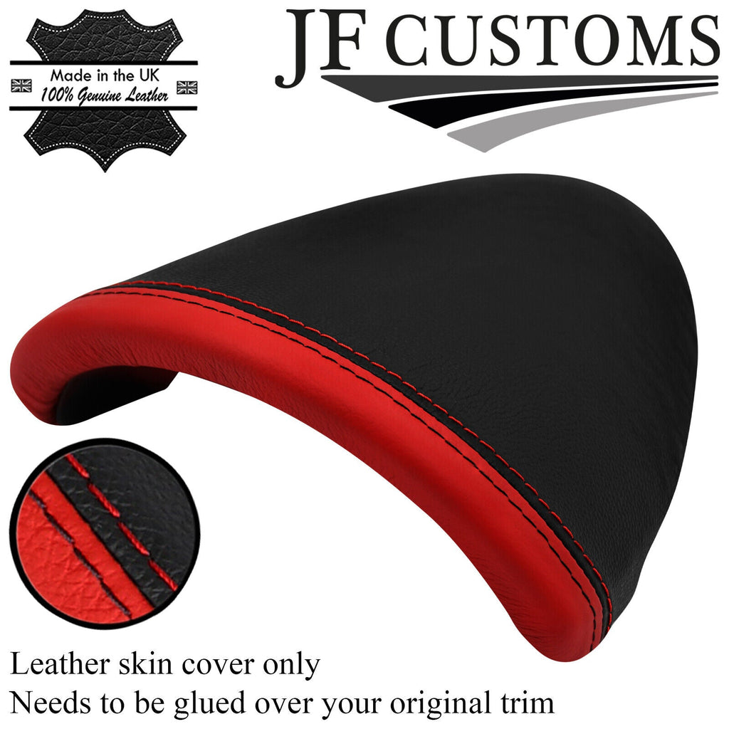 RED & BLACK LEATHER SPEEDO SURROUND HOOD COVER FOR FIAT 500X 500 X 15-21