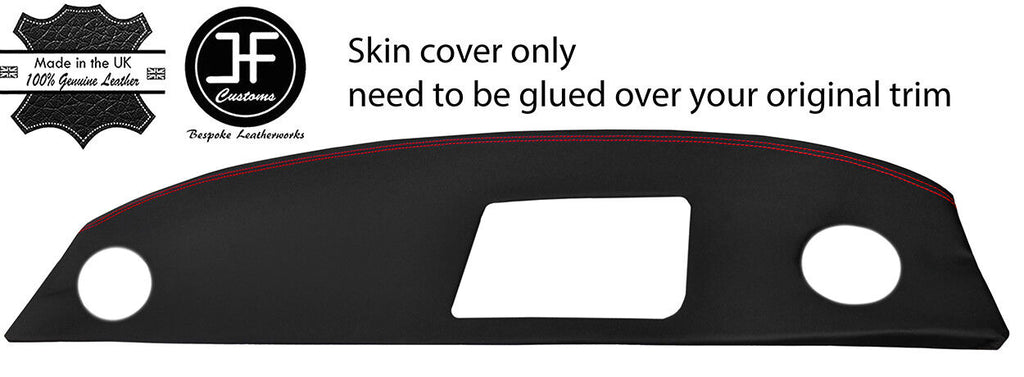 RED STITCH REAR PARCEL SHELF REAL LEATHER COVER FITS MERCEDES W123 1978-1985