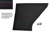 RED STITCH 2X  SIDE TRIM PANEL LEATHER SKIN COVERS FITS LOTUS ELAN S3  S4