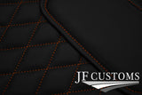 ORANGE DIAMOND VINYL 4X TAILORED FLOOR CARPETS FOR BENTLEY CONTINENTAL 05-11 JF1
