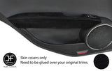 BLACK STITCH 2X REAR DOOR ARMREST SUEDE COVER FOR MERCEDES C CLASS W204 07-14