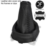 BLACK & BLACK REAL LEATHER 5 SPEED GEAR GAITER FOR MITSUBISHI LANCER EVO 7 8 9
