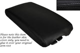 BLACK STITCHING LEATHER ARMREST SKIN COVER FITS PEUGEOT 407 2004-2010 CUSTOM NEW
