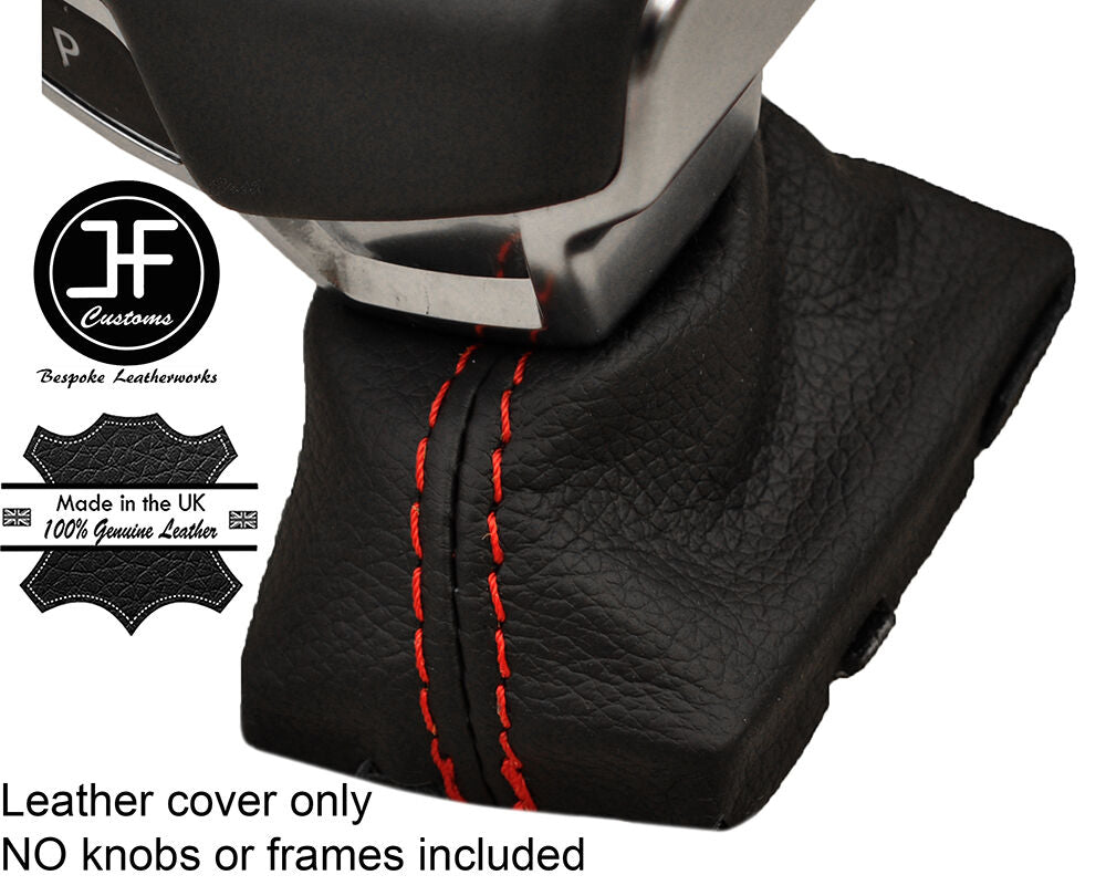 RED STITCH FITS AUDI A4 8W B9 2015-2016 AUTOMATIC GEAR GAITER LEATHER BOOT
