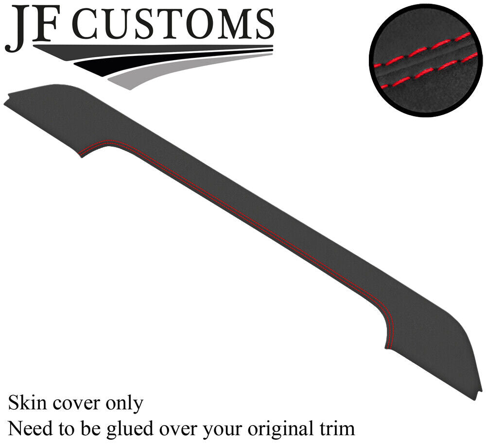 RED STITCH REAR ROOF TRIM D GREY LUXE SUEDE COVER FOR  DEFENDER 110 SW