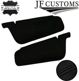 BLACK CROSS STITCH 2X SUN VISOR COVERS FOR NISSAN SKYLINE R34 GTR GT-T 99-02