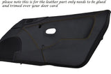 YELLOW  STITCH 2X DOOR CARD LEATHER SKIN COVERS FITS MAZDA MX5 MK2 MIATA 98-05