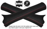 RED STITCH 2X A POST PILLARS LEATHER COVERS FITS SMART ROADSTER 452 2003-2005