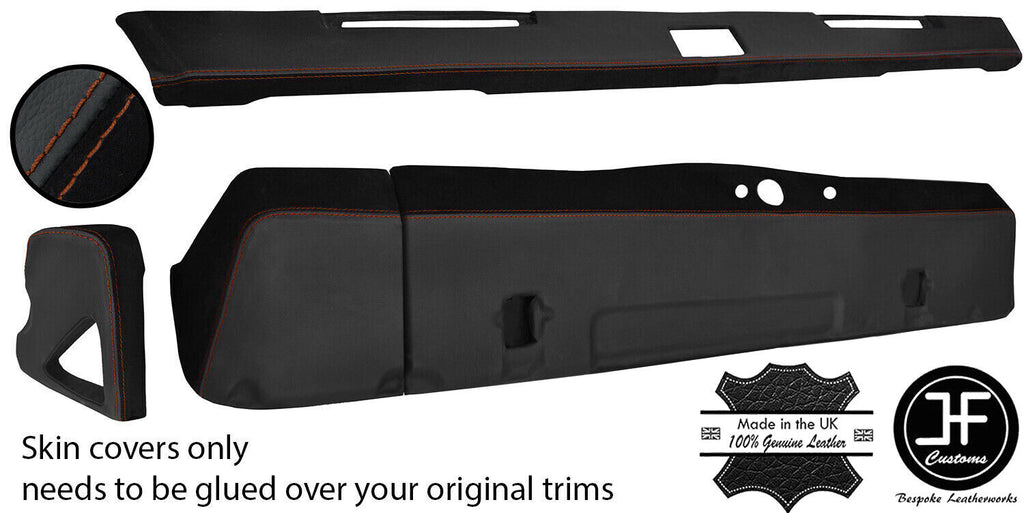 BROWN STITCH DASH DASHBOARD KIT LEATHER&SUEDE COVERS FOR DEFENDER 90 110 83-06