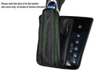 GREEN STITCH LEATHER AUTO AUTOMATIC DSG GEAR GAITER FITS SKODA SUPERB 2014+