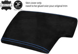BLUE STITCHING REAL SUEDE ARMREST LID COVER FOR BMW E81 E82 E87 E88 05-12
