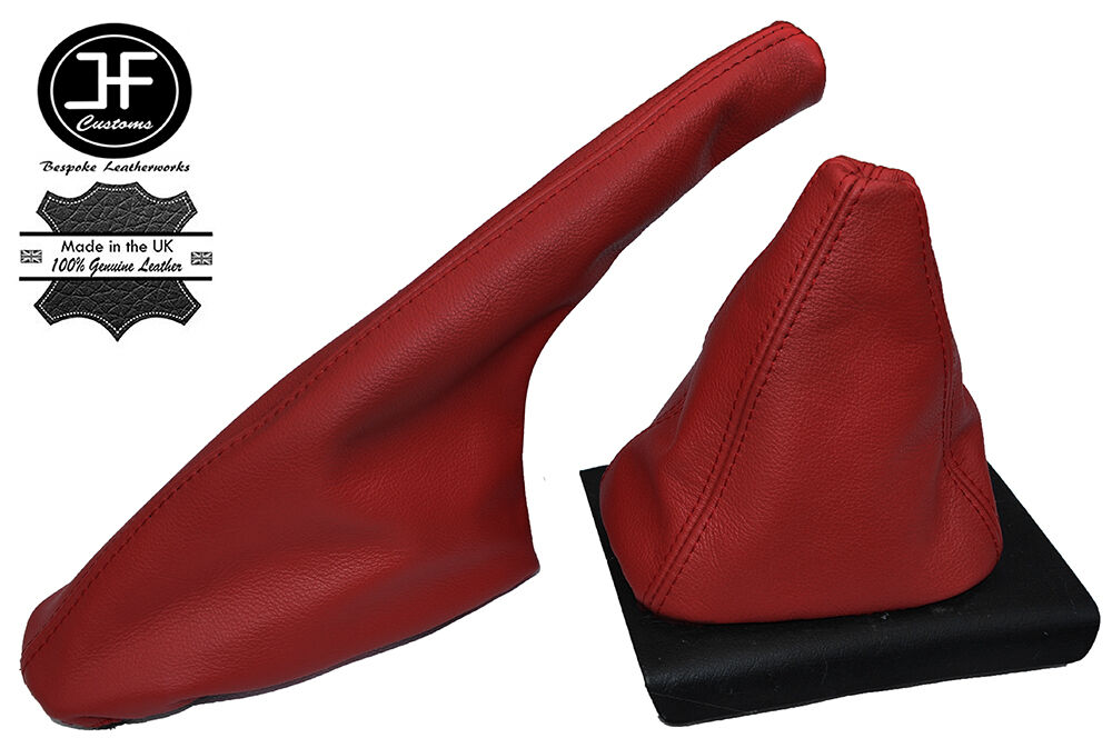 DARK RED LEATHER GEAR & HANDBRAKE GAITER FITS SEAT IBIZA CORDOBA 1993-1999