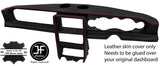 RED STITCHING DASH DASHBOARD REAL LEATHER COVER FOR FIAT 124 SPIDER 1983-1985