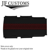 RED STITCH LUXE-SUEDE NON SUNROOF HEADLINER COVER FOR HUMMER H3 05-11 STYLE 3