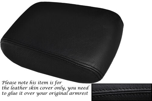 BLACK STITCH LEATHER SKIN ARMREST COVER FITS SUBARU FORESTER 2008-2013
