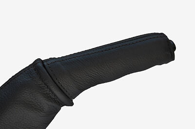 black stitch FITS FORD TRANSIT CONNECT LEATHER HANDBRAKE HANDLE COVER ONLY