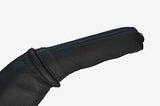 black stitch FITS FORD TRANSIT CONNECT LEATHER HANDBRAKE HANDLE COVER ONLY