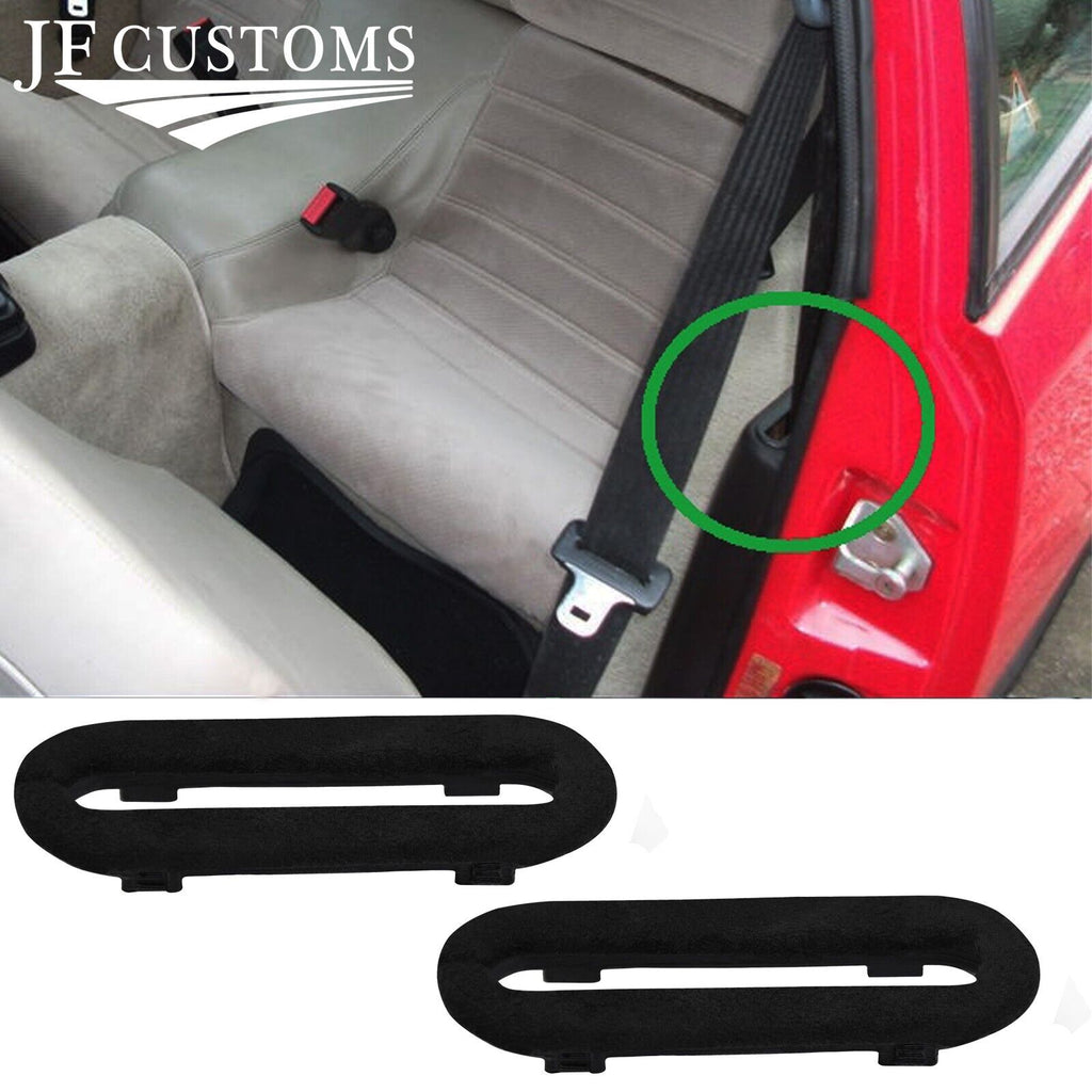 2X SEAT BELT GUIDE SURROUND ROSE TRIM COVERS+FRAME FOR PORSCHE 924 924S 944 968