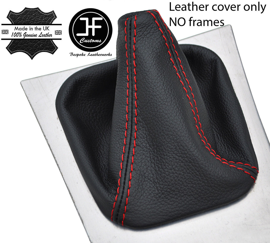 RED STITCH TOP GRAIN LEATHER MANUAL GEAR GAITER FOR MERCEDES C CLASS W203