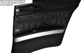 BLACK STITCH 2X REAR DOOR CARD TRIM LEATHER COVERS FITS BMW 3 SERIES E92 06-10